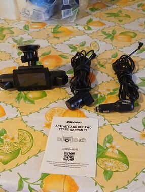 Zmodo Dashboard Camera +  Back Camera And Mount And Cables - Black